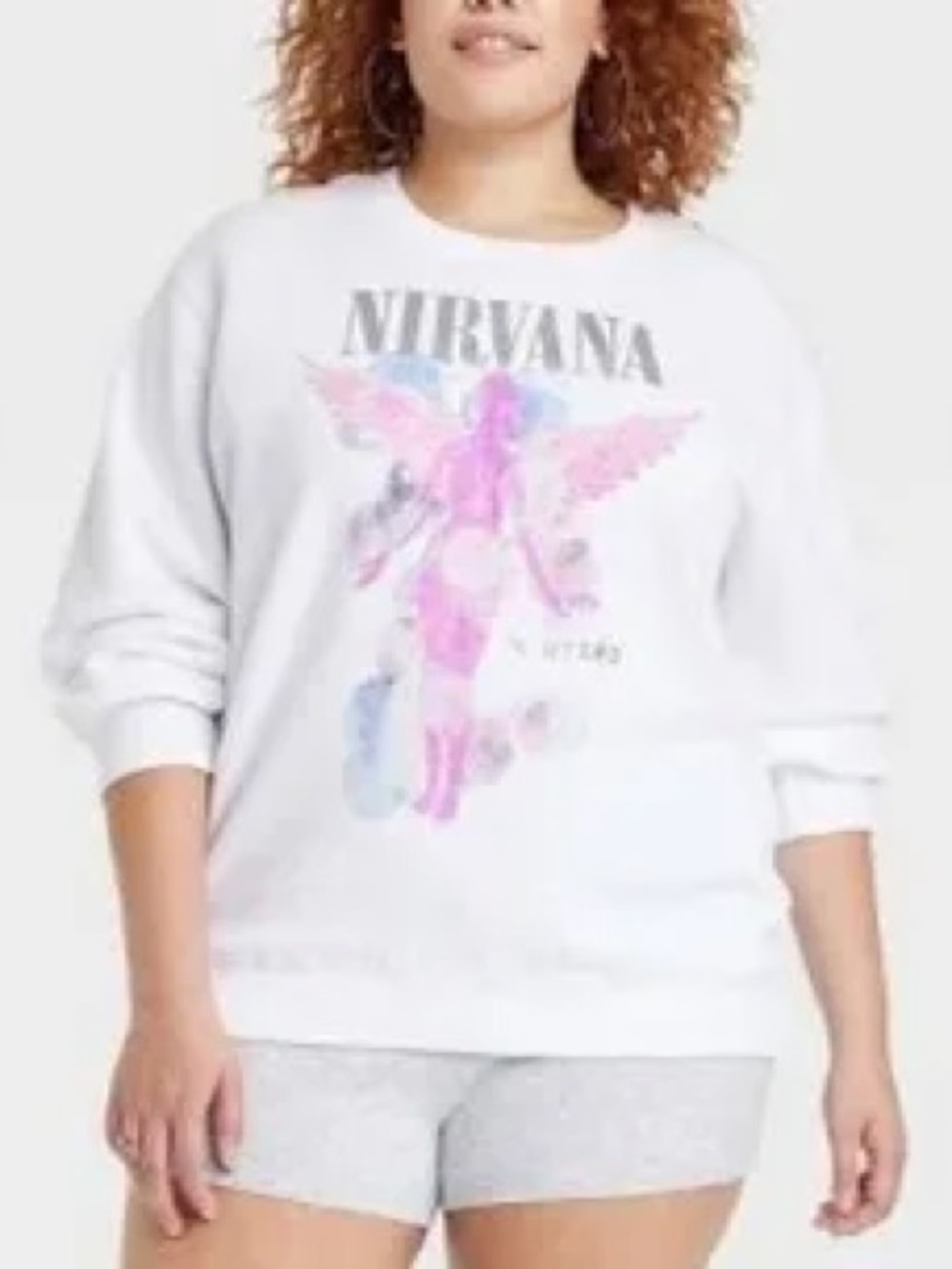 Nirvana In Utero graphic crew neck sweatshirt oversized Size XS OS Bands Music